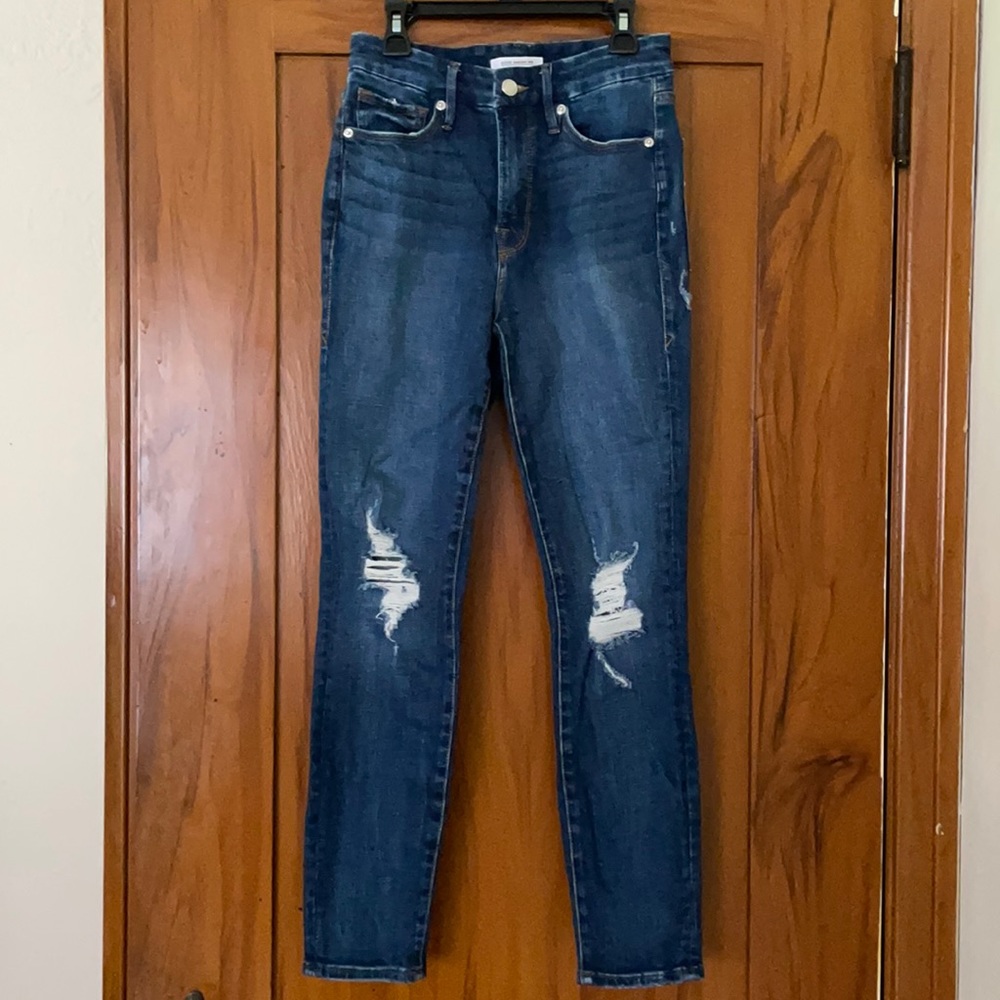 Good American Good Leg Crop Jeans